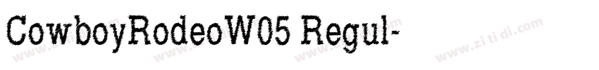 CowboyRodeoW05 Regul字体转换